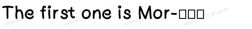 The first one is Mor字体转换